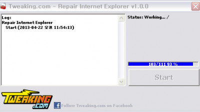 Repair Internet Explorer